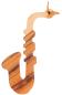 Mobile Preview: Holzornament SAXOPHON aus OLIVENHOLZ. Holzschmuck, Weihnachtsbaumanhänger, Christbaumschmuck, Geschenkanhänger. Handarbeit aus Holz. Motiv Instrumente.