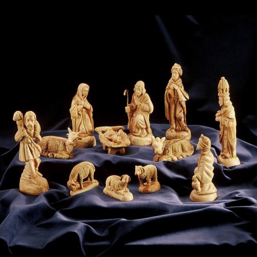 Krippenfiguren Bethlehem KLASSISCH. 19 cm. 12-teiliges Krippenspiel.