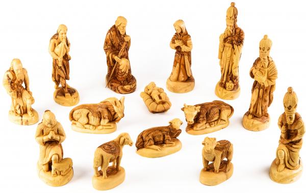Krippenfiguren aus Bethlehem aus Olivenholz gesschnitzt